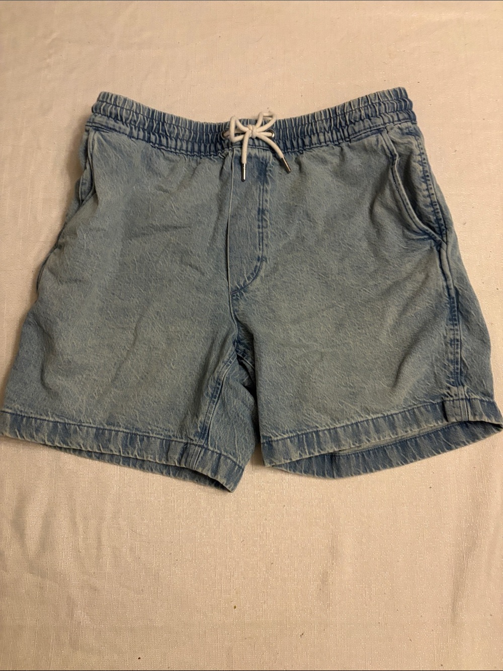 American Eagle Outfitters Light Blue Men’s Denim-Style Drawstring Shorts